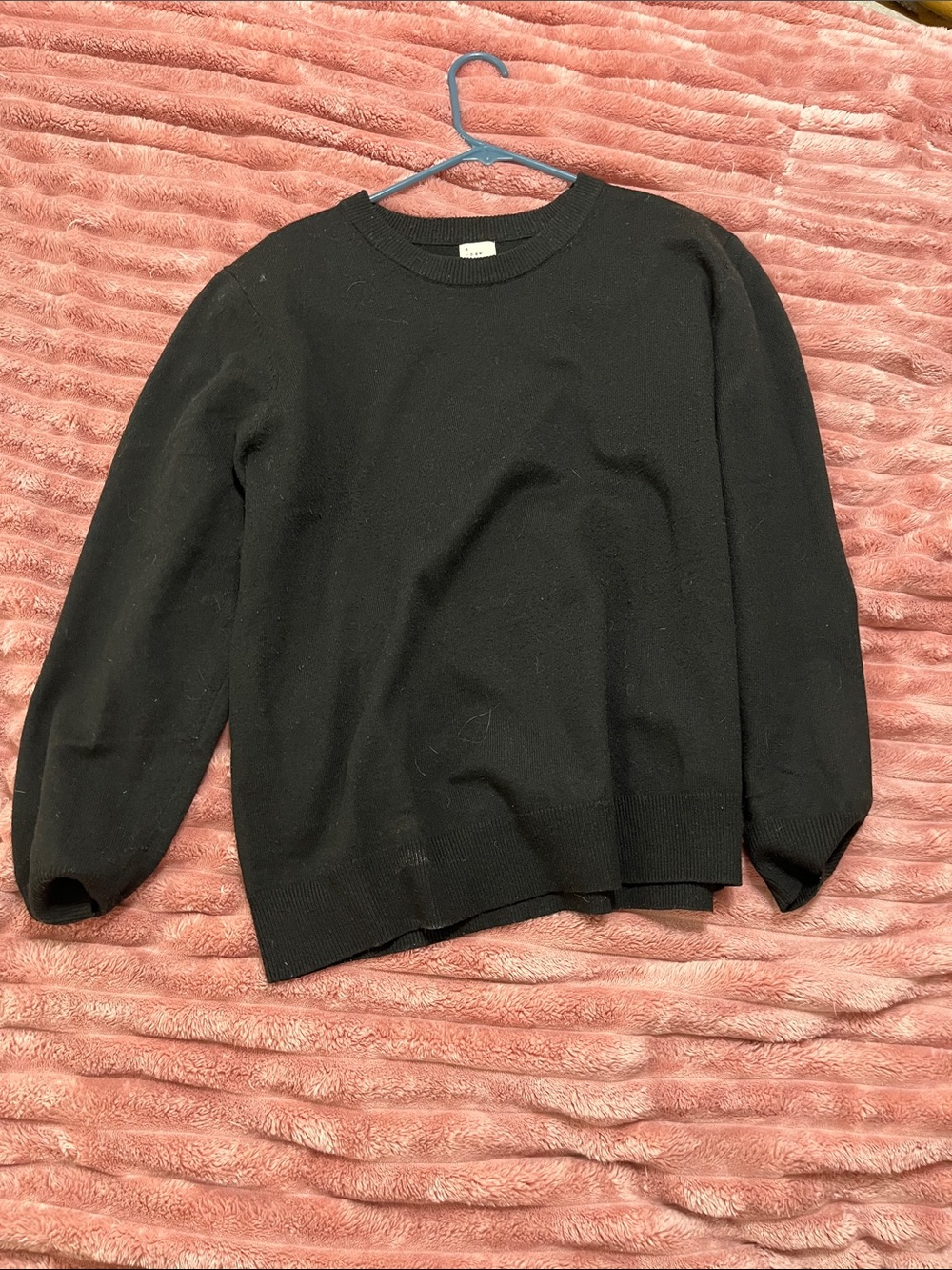 a new day Black Crewneck Sweater